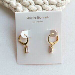 Alicia Bonnie Twinkling Treasure Gold Lilac Crystal earrings